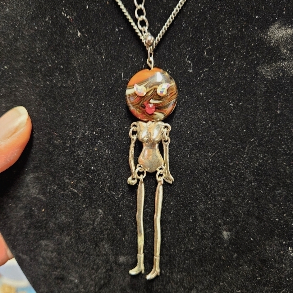 Female Form Mobile Pendant Necklace
